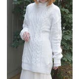 白 | ラメ×ベロアモールチュニック | axes femme