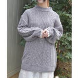 グレー | ラメ×ベロアモールチュニック | axes femme