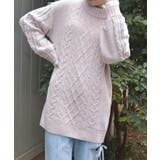 ピンク | ラメ×ベロアモールチュニック | axes femme