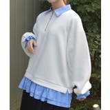 ハーフジップレイヤード風プルオーバー | axes femme | 詳細画像12 
