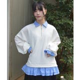 ハーフジップレイヤード風プルオーバー | axes femme | 詳細画像13 