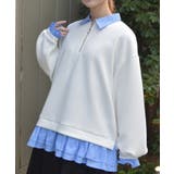 ハーフジップレイヤード風プルオーバー | axes femme | 詳細画像9 