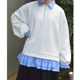 生成り | ハーフジップレイヤード風プルオーバー | axes femme