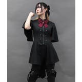 黒 | ケープデザインロングベスト | axes femme