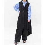 黒 | フィッシュテールジレ | axes femme