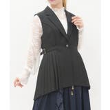 黒 | サイドプリーツベスト | axes femme