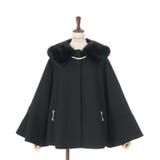 黒 | ウールライクフレア袖コート | axes femme