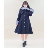 紺 | ファーティペ付ロングコート | axes femme
