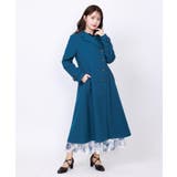 ブルーグリーン | 連釦テーラーカラーコート | axes femme