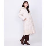 ベージュ | 裾レースロングダウンコート | axes femme