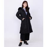黒 | 裾レースロングダウンコート | axes femme