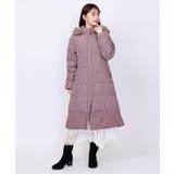 グレージュ | 裾レースロングダウンコート | axes femme