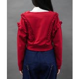 ダメージフリル裏毛カットカーディガン | axes femme | 詳細画像3 