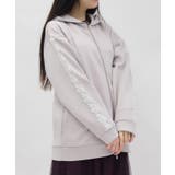 グレージュ | 袖レースロングパーカー | axes femme