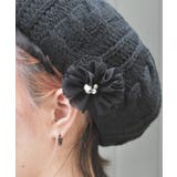 コサージュ付きニットベレー | axes femme | 詳細画像2 