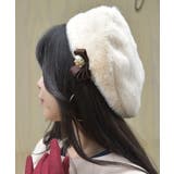 生成り | リボンブローチ付ファーベレー | axes femme