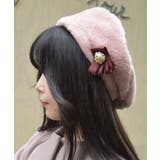 ピンク | リボンブローチ付ファーベレー | axes femme