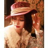 ワイン | 配色リボンベロアハット | axes femme
