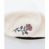 ローズ刺繍ベレー | axes femme | 詳細画像4