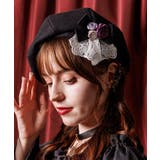 黒 | 巻きバラブローチ付きベレー | axes femme