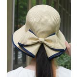 紺 | 配色ライン雑材ＵＶハット | axes femme