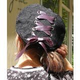黒 | レースアップデザインベレー | axes femme
