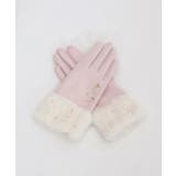 ピンク | いちご刺繍手袋 | axes femme