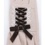 ベロアリボンレースアップ手袋 | axes femme | 詳細画像6