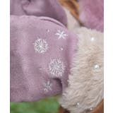 雪刺繍スエードファー手袋 | axes femme | 詳細画像3