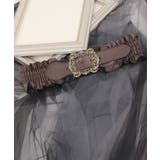 茶 | クラシカルバックルゴムベルト | axes femme
