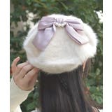 生成り | パール付きリボンファーベレー | axes femme