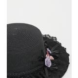 巻き薔薇レース雑材カンカン帽 | axes femme | 詳細画像12 