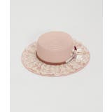 ピンク | 巻き薔薇レース雑材カンカン帽 | axes femme