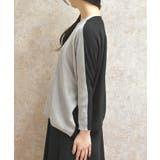 バイカラーニットチュニ | axes femme | 詳細画像2