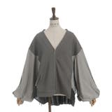 チュール切替カーデ | axes femme | 詳細画像8 