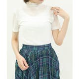白 | シアー半袖トップス | axes femme