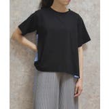 黒 | ストライプ切替プルオーバー | axes femme