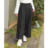 黒 | サイドボタンタックパンツ | axes femme