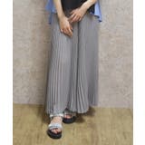 グレー | シフォンプリーツパンツ | axes femme