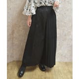 黒 | 異素材プリーツ切替パンツ | axes femme