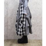 配色タックスカート | axes femme | 詳細画像2