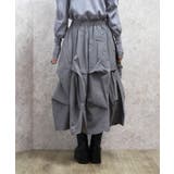 配色タックスカート | axes femme | 詳細画像3