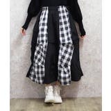 黒 | 配色タックスカート | axes femme
