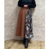 キャメル | アシメ飾りベルトスカート | axes femme