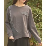 グレー | 変形ジッププルオーバー | axes femme