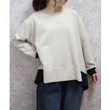 生成り | バックラインロング裏毛プルオーバー | axes femme