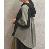 異素材配色パーカー | axes femme | 詳細画像5 