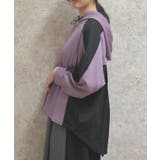 異素材配色パーカー | axes femme | 詳細画像6 