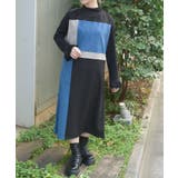 配色スエードワンピース | axes femme | 詳細画像4 