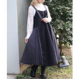 黒 | サイドプリーツジャンパースカート | axes femme